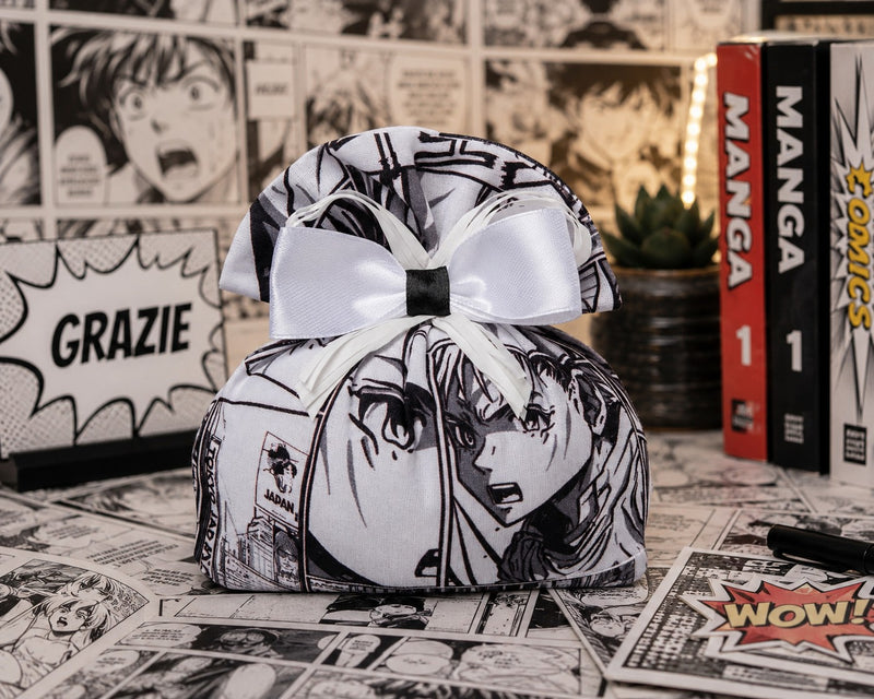 Enzo Creations Cotton Pouch Bomboniera Gift Bag Comics Anime Flipper 13x14 cm Set of 10 pcs