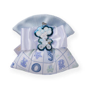 Creazioni per Enzo Sacchetto Bomboniera Baby Letterina Celeste 14x13 cm Confetti Bag Box of 10 pieces