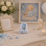 Enzo Creations Baby Letter Pouch Light Blue 11x9 cm Favour Holder Box of 10 Pieces