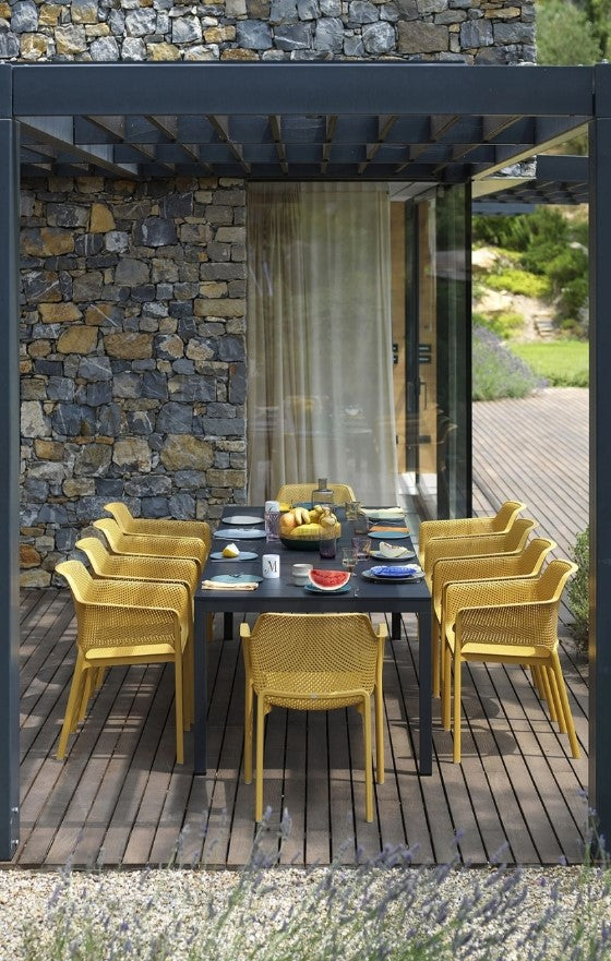 nardi nardi tavolo rio alluminio 140 extensible 140 210 x 85 cm h 75 cm antracite ean 8010352832862