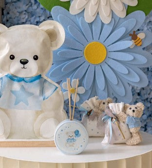 Diffuser Teddy Bear with Blue Balloons H 90 Cm 50 Ml with Box