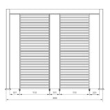 Bizzotto Vertical Pergola Panel Ocean 232.45 x 30.9 cm White