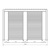 Bizzotto Vertical Pergola Panel Ocean 232.45 x 30.9 cm White
