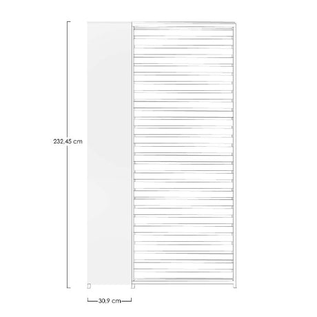 Bizzotto Vertical Pergola Panel Ocean 232.45 x 30.9 cm White