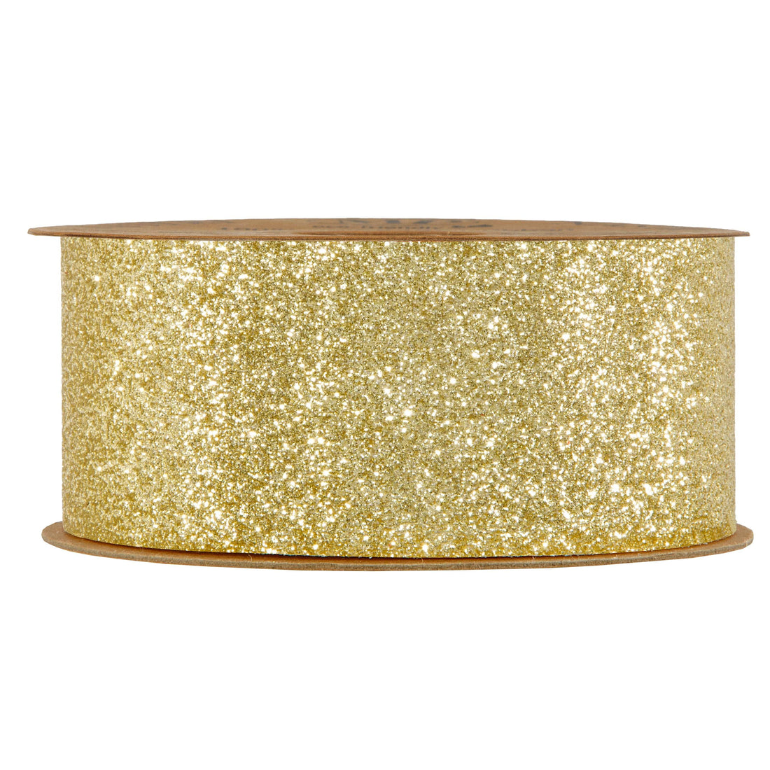 Piovaccari Desirée Gold Glitter Ribbon 40 mm x 10 m – Sparkly Christmas Ribbon for Christmas Trees, Bows and Gift Wrapping