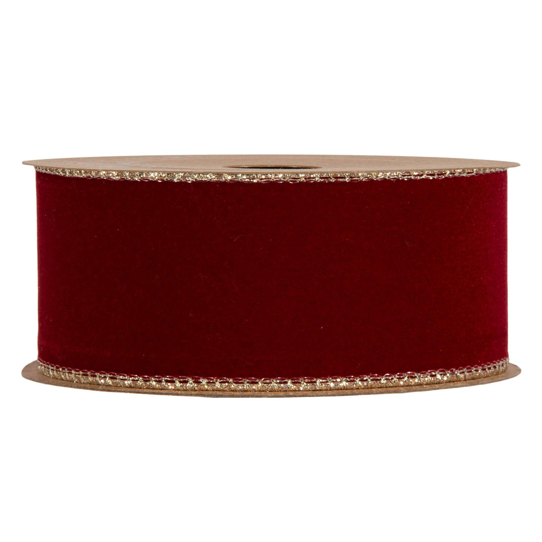 Piovaccari Ribbon Double Sides Velvet & Glitter Dark Red 40 mm x 10 m – Velvet and Glitter Christmas Ribbon for Christmas Trees, Bows and Gift Wrapping