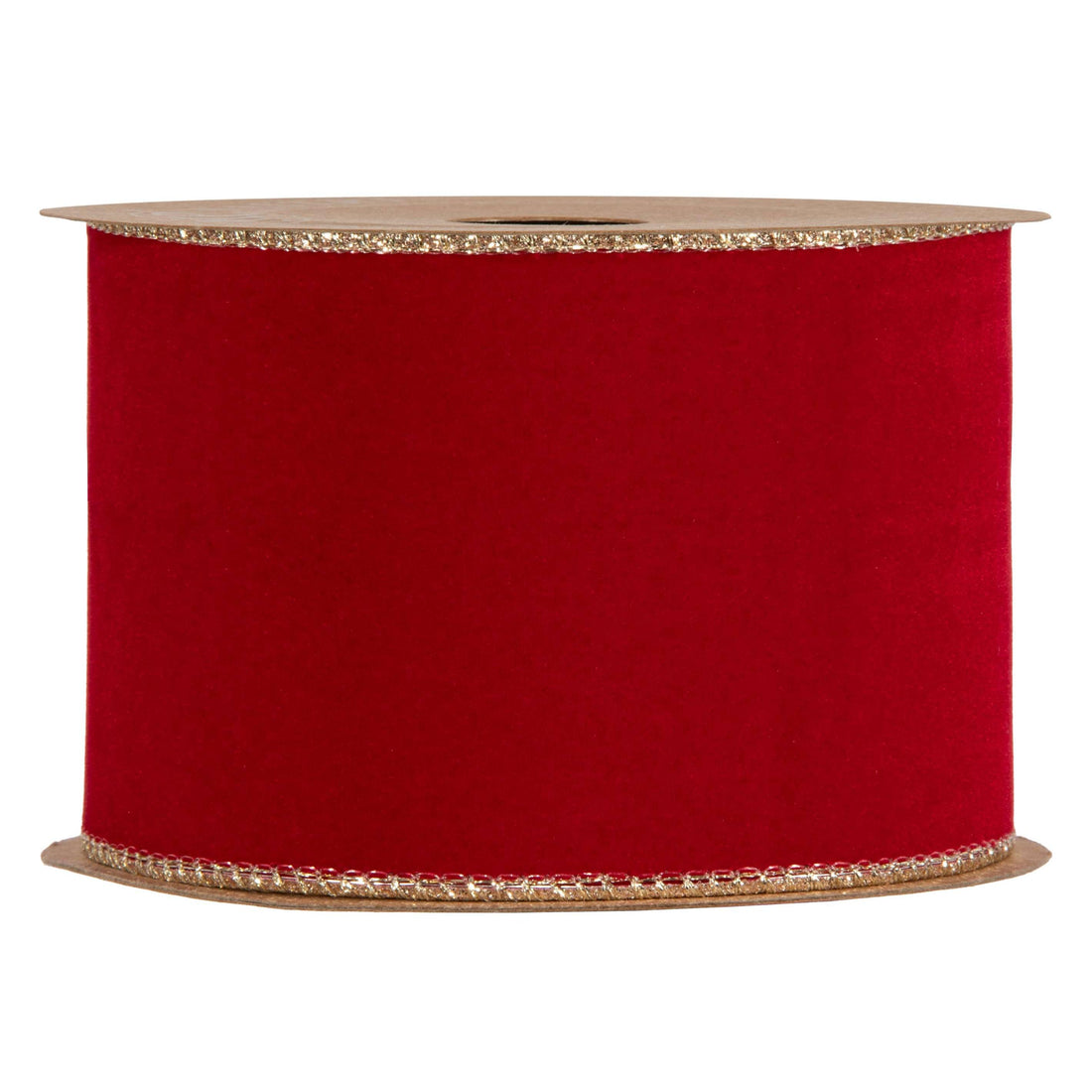 Piovaccari Ribbon Double Sides Velvet & Glitter Red 63 mm x 10 m – Christmas Velvet and Glitter Ribbon for Christmas Trees, Bows and Gift Wrapping