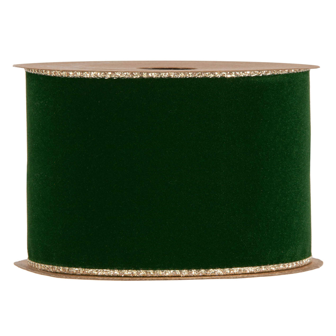 Piovaccari Double Sides Velvet & Glitter Ribbon Dark Green 63 mm x 10 m – Christmas Velvet and Glitter Ribbon for Christmas Trees, Bows and Gift Wrapping