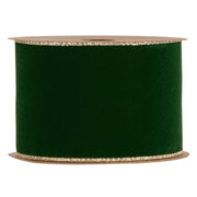 Piovaccari Double Sides Velvet & Glitter Ribbon Dark Green 63 mm x 10 m – Christmas Velvet and Glitter Ribbon for Christmas Trees, Bows and Gift Wrapping