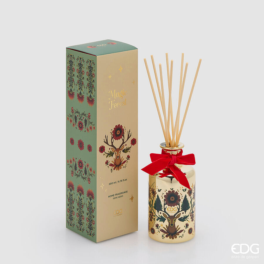 EDG Enzo De Gasperi Christmas Diffuser Bottle 200 ml Black Pepper H15 Ø8 cm – Room Diffuser