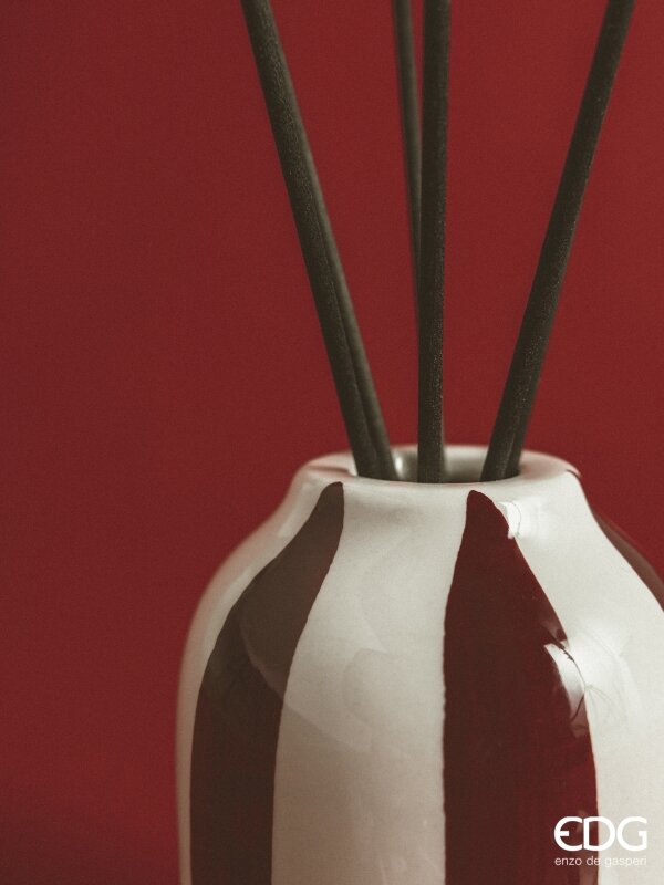 EDG Enzo De Gasperi Striped Bottle Diffuser Saffron and Rose 200 ml – Room Diffuser