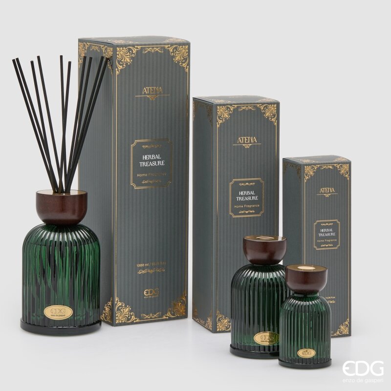 EDG Enzo De Gasperi Diffuser Bottle Atena Herbal Treasure 460 ml H16 Ø9 cm – Room Fragrance