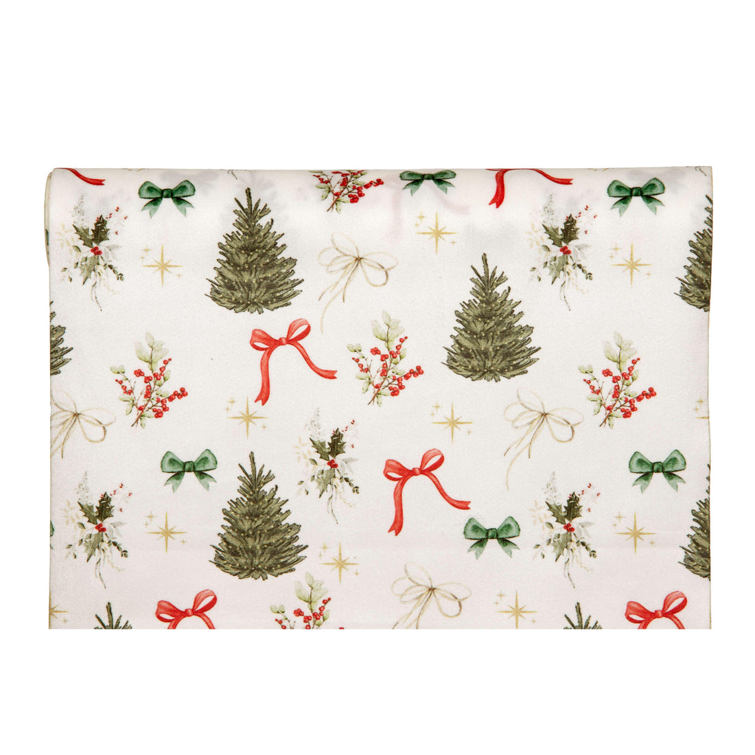 Piovaccari Runner Christmas Tree 28 cm x 2.5 m – Christmas Table Runner with Christmas Tree Pattern for Table Decorations, Centrepieces and Christmas Decor