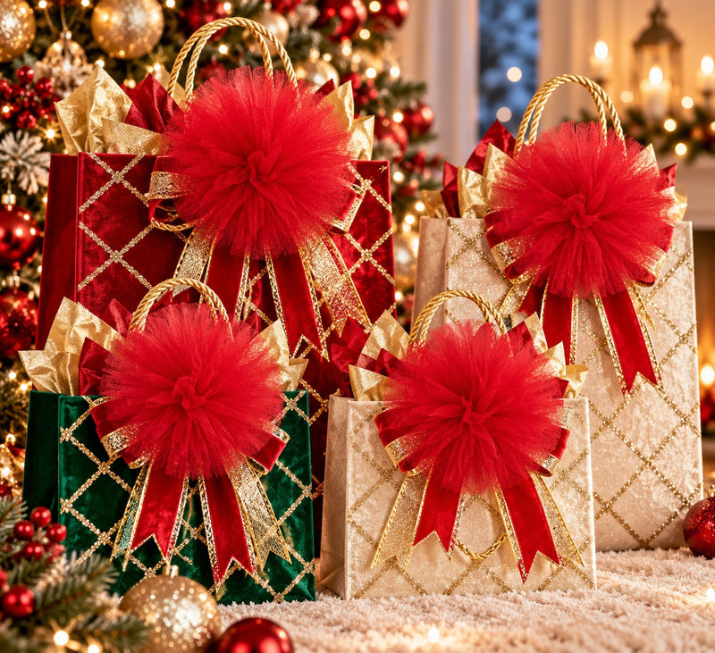 Piovaccari Pon Pon Red Ø16 cm – Christmas Decoration for Christmas Trees, Festive Trimmings, Parties and Decorative Displays