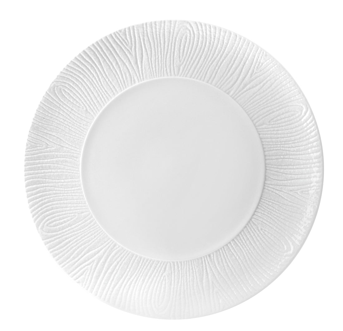 Fade Wood Serving Plate D 31 Cm White