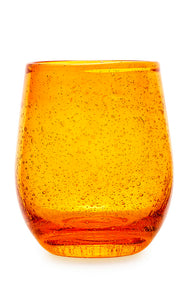 Fade Orange Bubble Glass 300 Ml Pack 6 Pcs