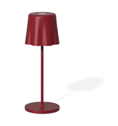 fade fade lampada da tavolo aladina led ricaricabile h 30 cm d 11 cm wireless dimmerabile rosso ean 8016175583998