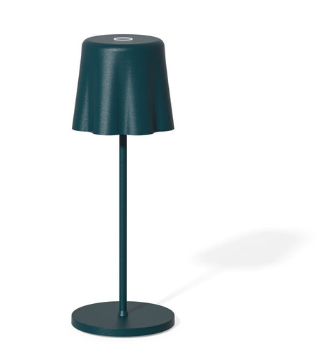 fade fade lampada da tavolo aladina led ricaricabile h 30 cm d 11 cm wireless dimmerabile ocean blue ean 8016175584001