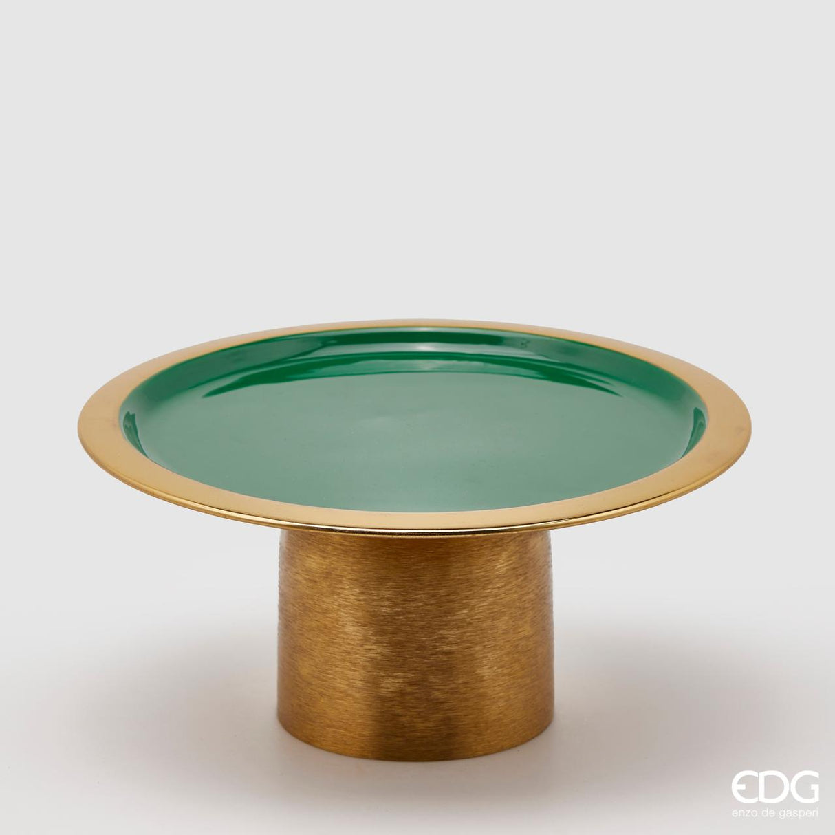 Enamelled Round Charm Stand H14 D29 Green