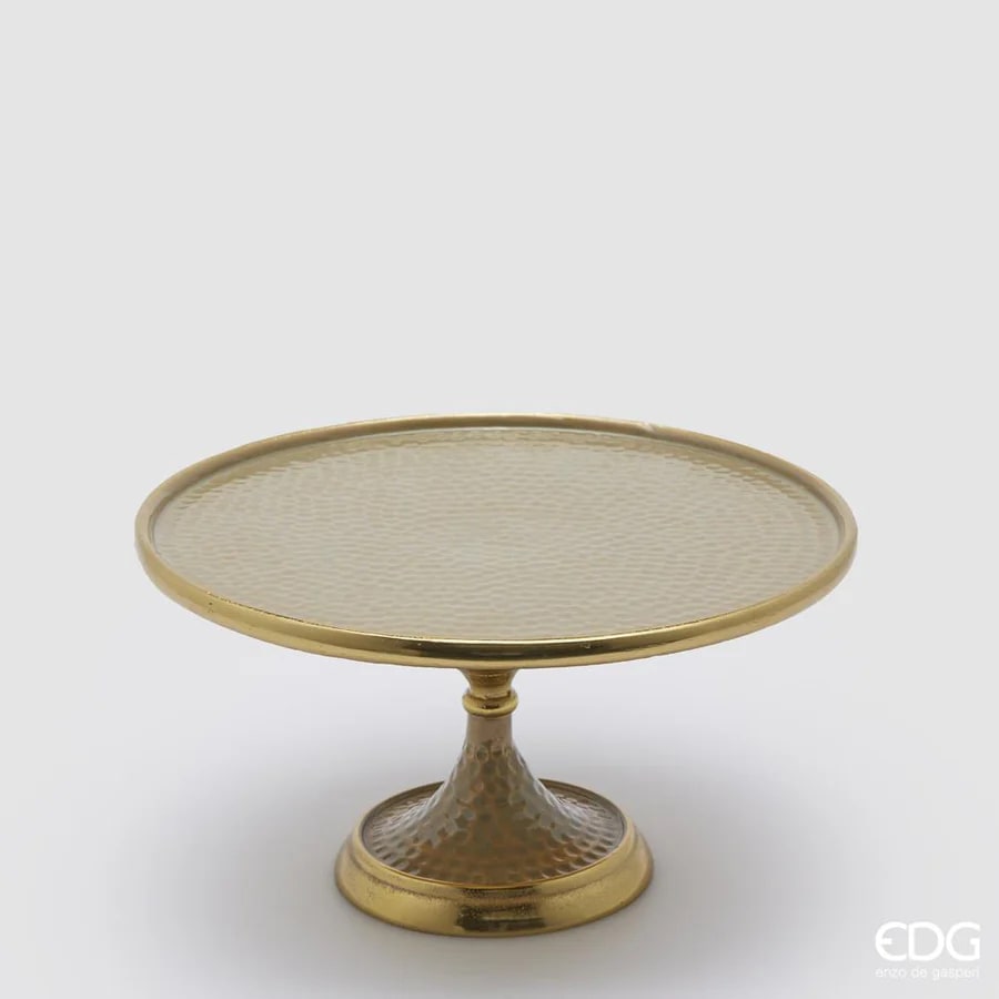 EDG Enzo De Gasperi Christmas Stand Metal Round H16 D30 Silver Gold