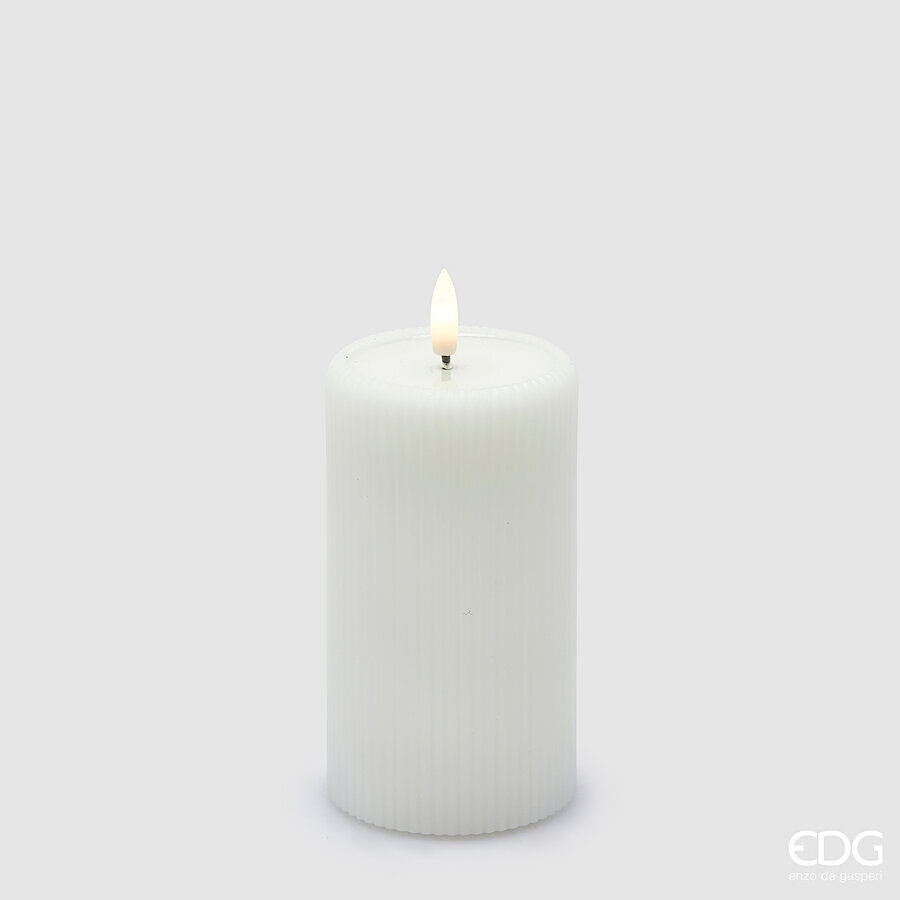 Moccolo Lounge Led Candle H 13cm D 7.5cm White