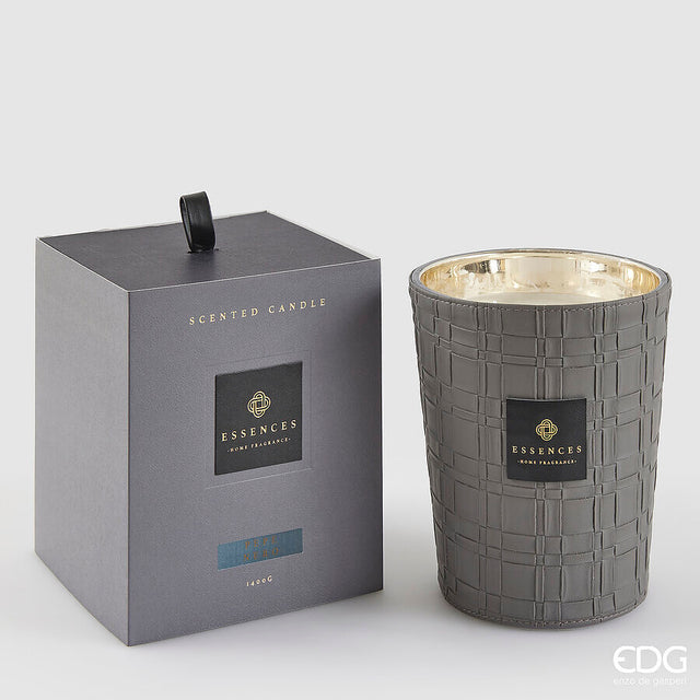 edg enzo de gasperi candela cuir con profumo h 18 cm 1 400 gr black pepper scatola regalo ean 8059824527356