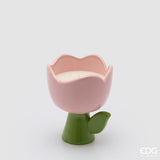 EDG Enzo De Gasperi Candela Tulip con Profumo H 11 Cm D 10 Cm Rose Water