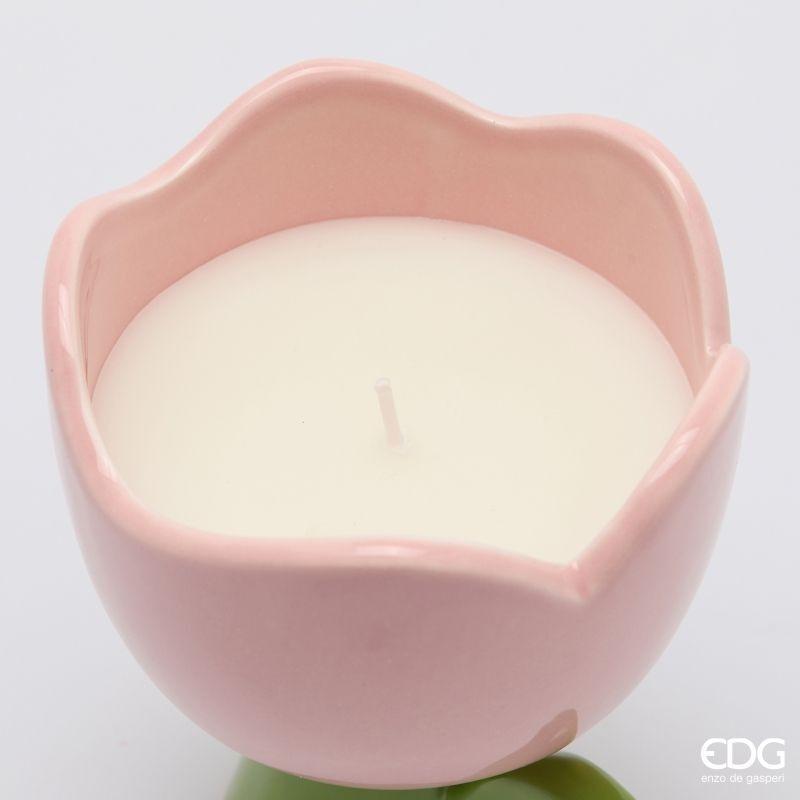 EDG Enzo De Gasperi Tulip Candle with Fragrance H 11 Cm D 10 Cm Rose Water