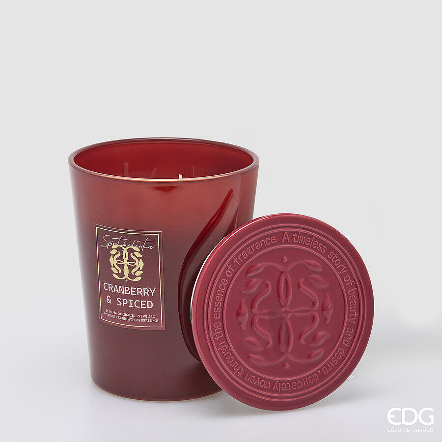 EDG Enzo De Gasperi Symbol Scented Candle Honeyed Apple Cider H16 Ø13 cm – Christmas Gift Idea
