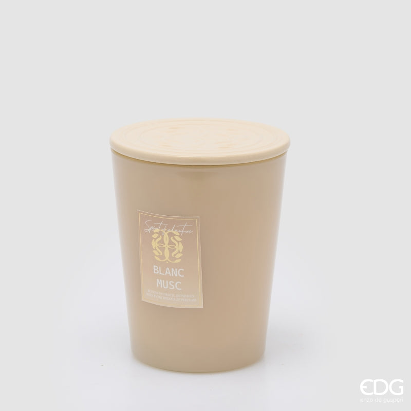 EDG Enzo De Gasperi Symbol Scented Candle White Musk H16 Ø13 cm – Christmas Gift Idea