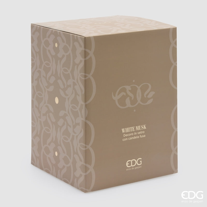 EDG Enzo De Gasperi Symbol Scented Candle White Musk H16 Ø13 cm – Christmas Gift Idea