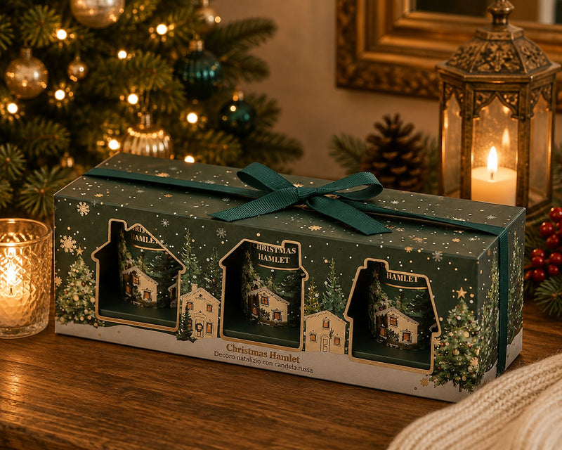 EDG Enzo De Gasperi Set 3 Noel Candles Cardamom Scented H6 Ø5 cm – Christmas Candles