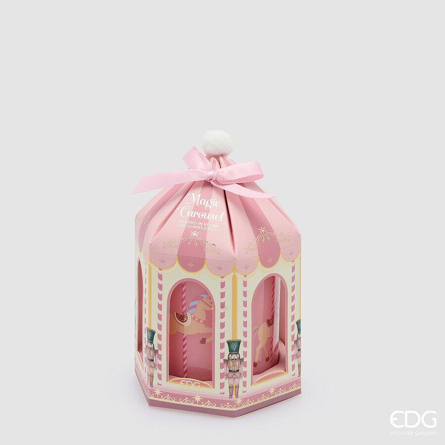 EDG Enzo De Gasperi Scented Candle Carousel Merry-Go-Round Cardamom Snaps H9 Ø8 cm – Christmas Decoration