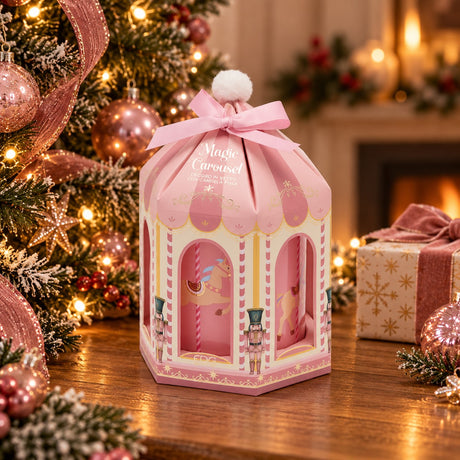 EDG Enzo De Gasperi Scented Candle Carousel Merry-Go-Round Cardamom Snaps H9 Ø8 cm – Christmas Decoration