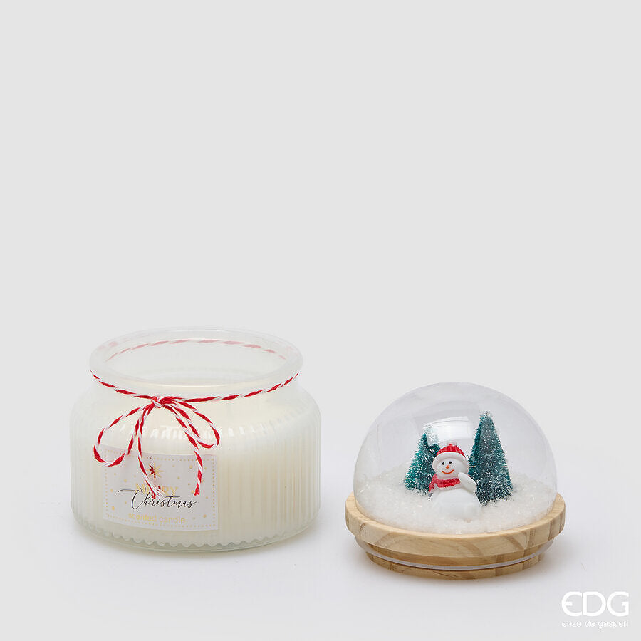 EDG Enzo De Gasperi Christmas Dome Candle Scented White Musk H12.5 cm – Christmas Decoration