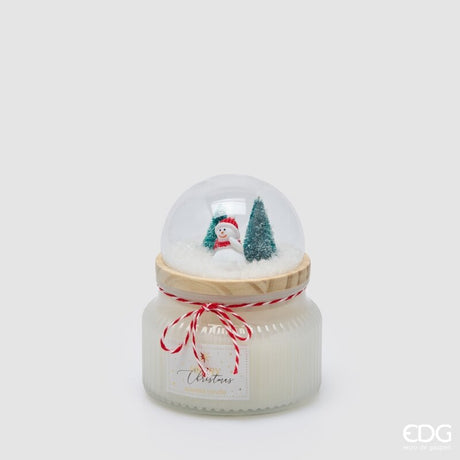 EDG Enzo De Gasperi Christmas Dome Candle Scented White Musk H12.5 cm – Christmas Decoration