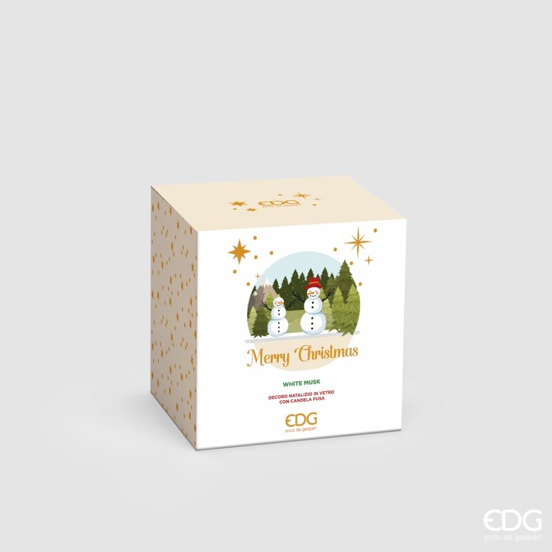 EDG Enzo De Gasperi Christmas Dome Candle Scented White Musk H12.5 cm – Christmas Decoration