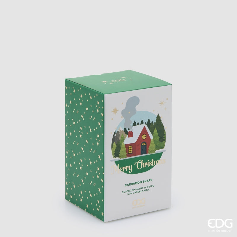 EDG Enzo De Gasperi Scented Dome Candle Cardamom Snaps H15 Ø10 cm – Christmas Decoration