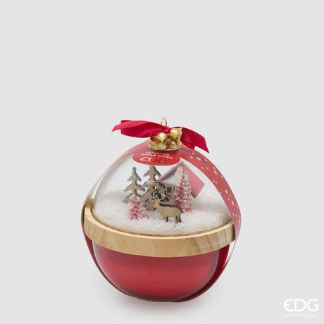 EDG Enzo De Gasperi Christmas Candle Dome Scented White Musk H12 Ø11 cm – Decorative Christmas Candle