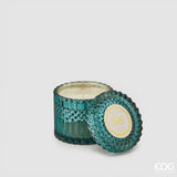 Crystal Candle with Vase + Gift Box H 10.5 cm D 10.5 cm Teal