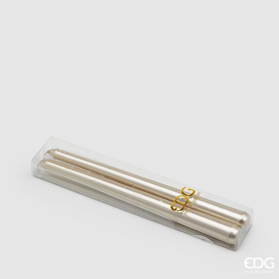 EDG Enzo De Gasperi Candle Stem 250 x 22 Mm Pack 2 Pcs 55 Gr Silver