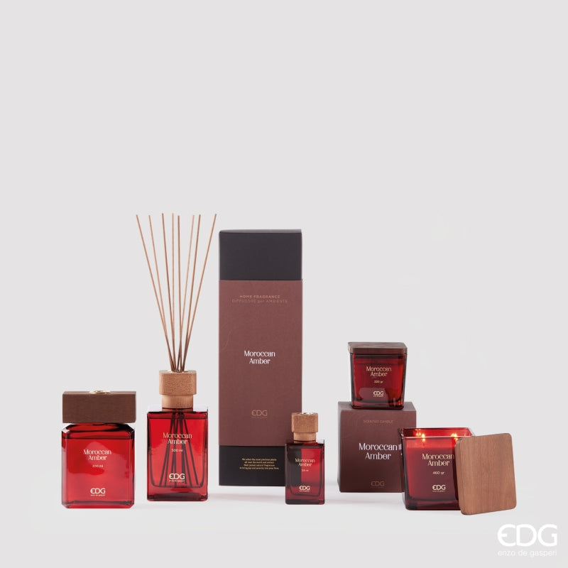 EDG Enzo De Gasperi Tappolegno Candle H 11.5Moroccan Amber