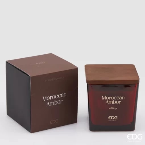 EDG Enzo De Gasperi Tappolegno Candle H 11.5Moroccan Amber