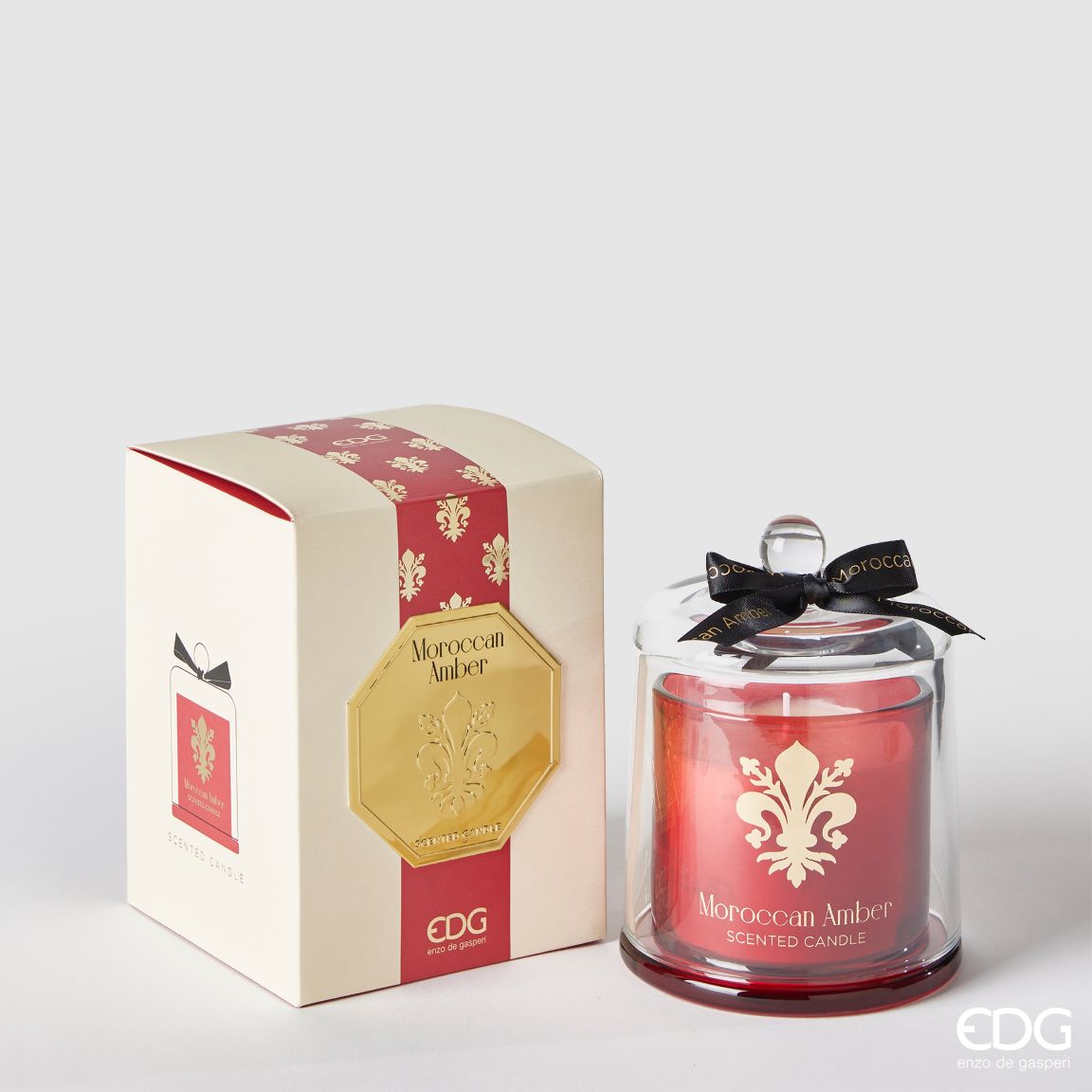 Goldlily Candle with Dome H 15 Cm Moroccan Amber