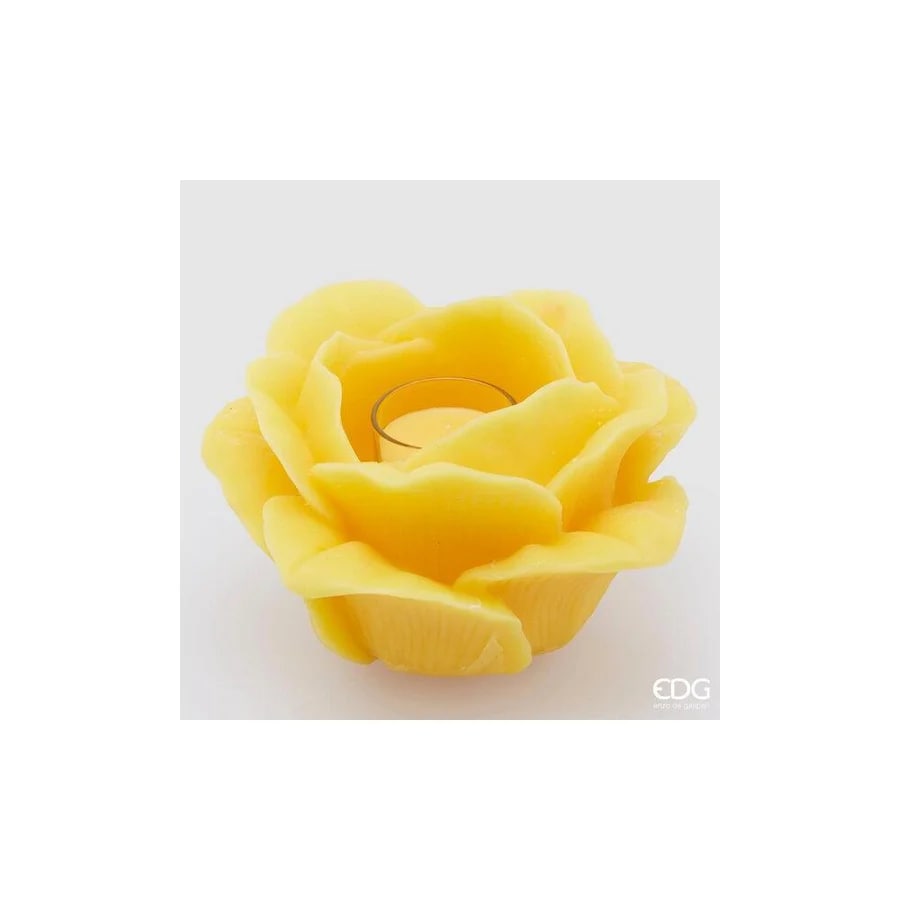 EDG Enzo De Gasperi Giant Pink Candle H17.5 D25.5 Yellow