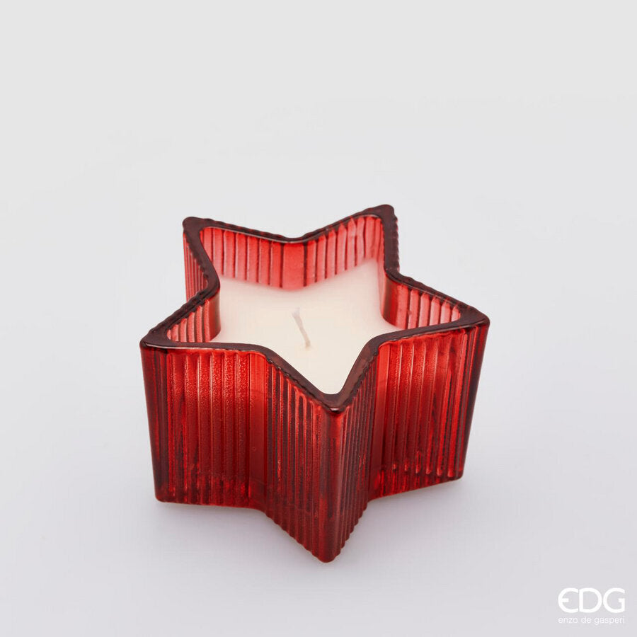 EDG Enzo De Gasperi Star Candle H 6.5 Cm D 10.5 Cm Princess of the Night Gift Box