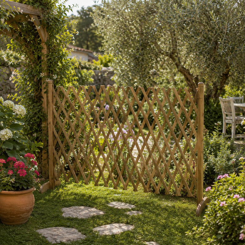 L'Arcolaio Exy Expandable Wooden Trellis 120xH.150 cm for Outdoor