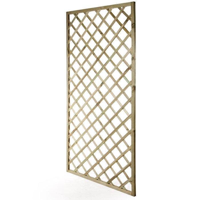 L'Arcolaio Rectangular Garden Wooden Trellis 100x200cm Impregnated Wood