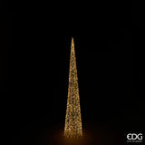 Led Stripes Cone Christmas Tree 1800 MicroLed H 180 Cm D 34 Cm Gold