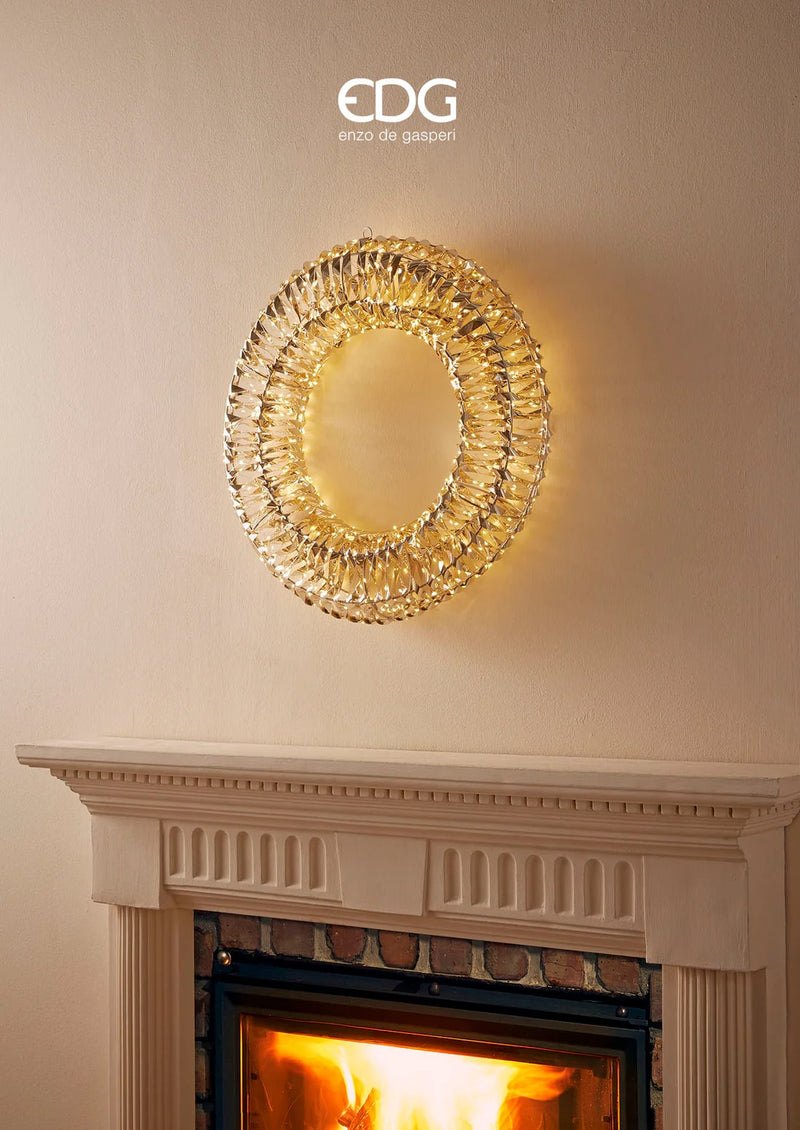EDG Enzo De Gasperi Corona Christmas Led Stripes 600 MicroLed D 50 Cm Ip 44 Gold